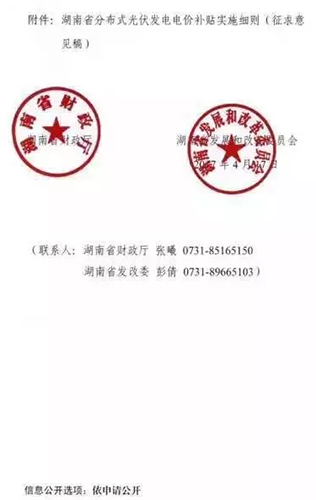 湖南省出新政：省級補貼0.2元/度！