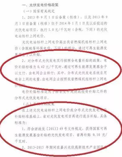 浙江省光伏補貼政策：省補再加0.1元/度！