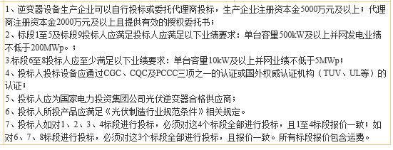 國電投2017度第六十一批集中招標第二批光伏組件、并網逆變器招標公告