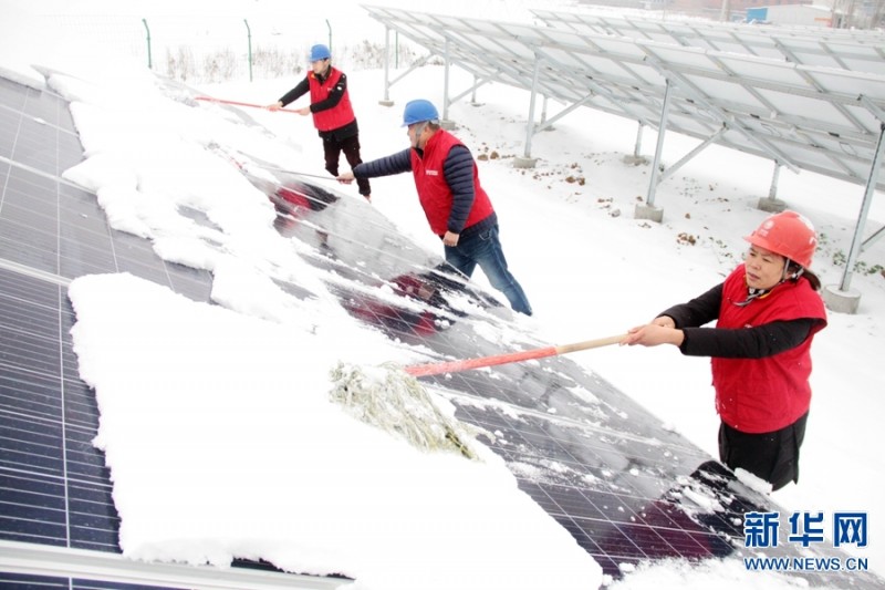 河南內鄉：積雪嚴重致799個光伏扶貧電站不能正常發電