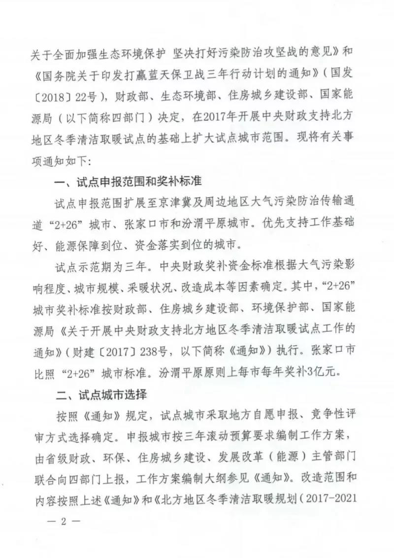 四部委聯合紅頭文件：超20億資金投向清潔取暖！